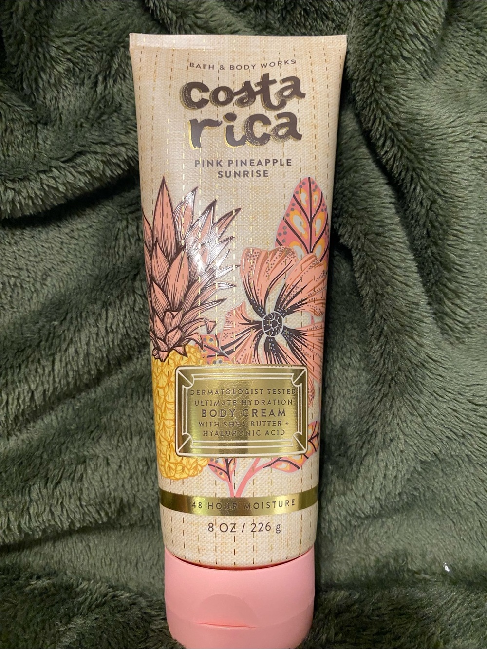 Bath & Body Works Costa Rica Pink Pineapple Sunrise Body Cream - Pink & Gold